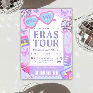 Invitation Purple Disco Dans Mon Anniversaire Anniversaire