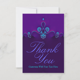 Invitation Purple Elegance Merci Note