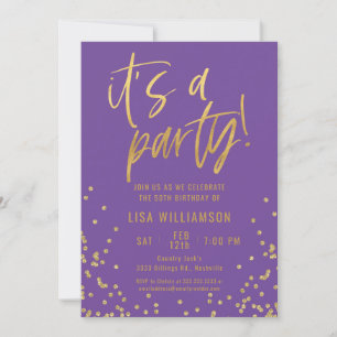 Invitation Purple et Gold 50e anniversaire
