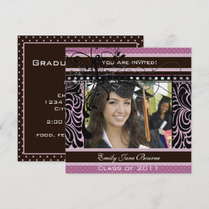 Invitation Purple et Lilac Senior Pictures Classe de