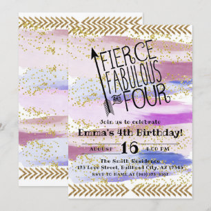 Invitation Purple Fierce Fabrique & quatre 4e anniversaire