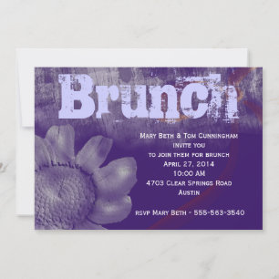 Invitation Purple Grunge Brunch Party