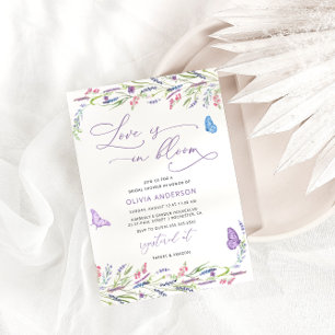 Invitation Purple Lavender Amour dans la Fête des mariées de