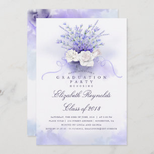 Invitation Purple Lavenders Graduation Party
