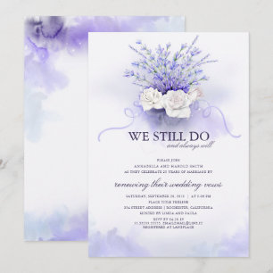 Invitation Purple Lavenders "Nous le faisons encore" Annivers
