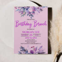 Purple Lilac Lavender Violet Anniversaire Brunch d