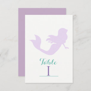 Invitation Purple Mermaid Beach Anniversaire de fête Numéro d