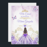 Invitation Purple Mis Quince Lavande 15 Anos Argent Couronne<br><div class="desc">Quinceañera Purple Lavender Argent Crown Invitation Mis Quince 15 Anos,  16e Anniversaire, </div>