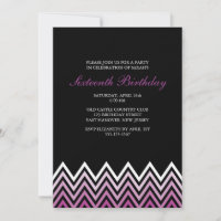 Purple Ombre Chevrons Anniversaire