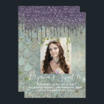Invitation Purple Parties scintillant Drip Sirène Sweet 16 Ph<br><div class="desc">ajouter vos propres photos</div>