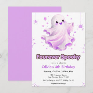 Invitation Purple pour toujours Halloween 4ème anniversaire e