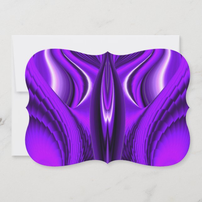 Invitation Purple Rainbow Dreams, Angel Wings (Devant)