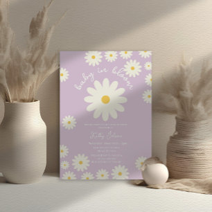 Invitation Purple Retro Super Lavender Baby dans la douche en