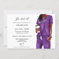 Purple Scrubs Nurse Photo Elle L'A Fait Graduation