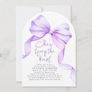 Invitation Purple She's Tying the Knot Fête des mariées Photo