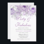 Invitation Purple Silver Soixante et fabuleux 60e anniversair<br><div class="desc">Purple Silver Soixante et fabuleux 60e anniversaire Voir la collection correspondante en Niche et Nest Store</div>