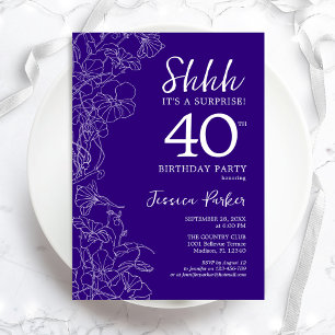 Invitation Purple Surprise 40e anniversaire