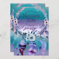 Purple & Turquoise Dream Catcher Boho fête d'anniv