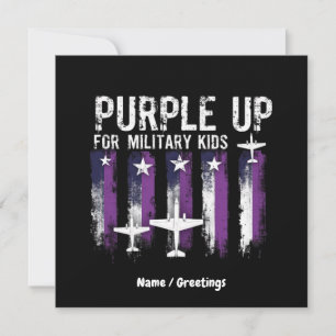 Invitation Purple Up For Military Kids Drapeau Montrez Votre 