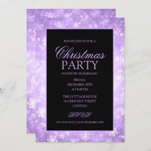 Invitation Purple Winter Wonderland Fête de Noël