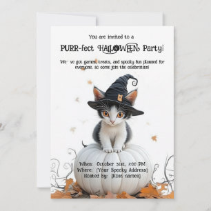 Invitation 🐈 ⬛ PURR-fect 🎃 Halloween Party