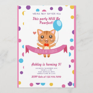 Invitation Puurfect Party Kitty