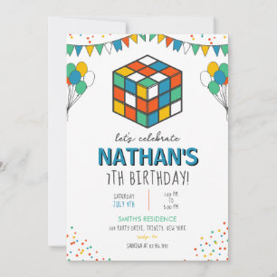 Invitation Puzzle Cube Anniversaire
