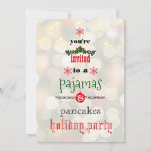 Invitation Pyjama de Noël et Crêpes Fête en Famille