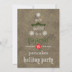 Invitation Pyjama de Noël et Crêpes Fête en Famille
