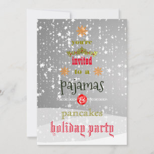 Invitation Pyjama de Noël et Crêpes Fête en Famille