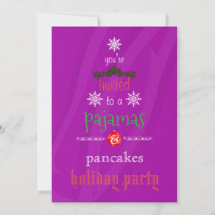 Invitation Pyjama de Noël et Fête de Famille des Pancakes