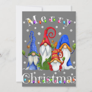 Invitation Pyjama de Noël Gnome - Jardin Gnome Joyeux Noël