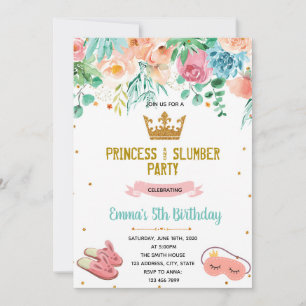 Invitation Pyjama de Princesse