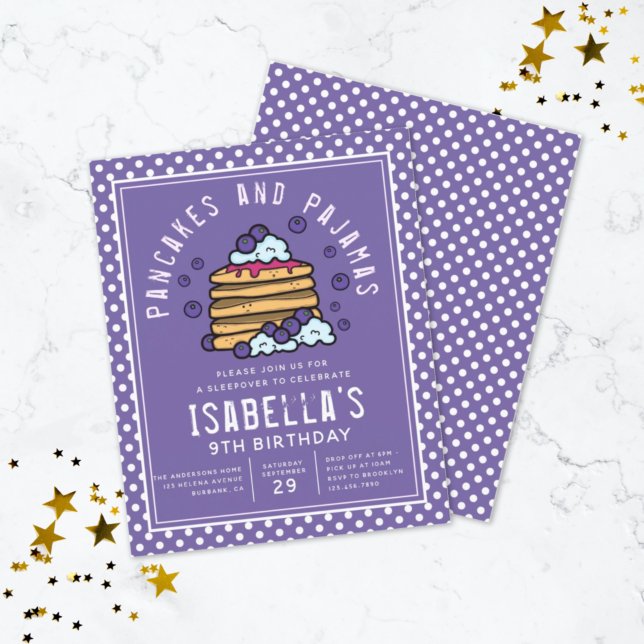 Invitation Pyjama et Crêpes à petit budget pour un (Créateur téléchargé)