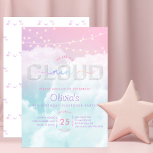 Invitation Pyjama Party Cloud Nine – 9e Anniversai