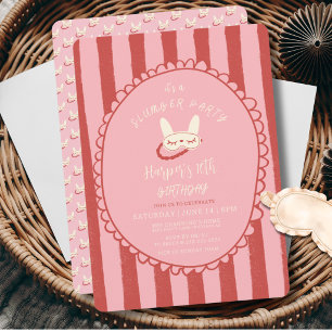 Invitation pyjama party veille d'anniversaire fille adolescen