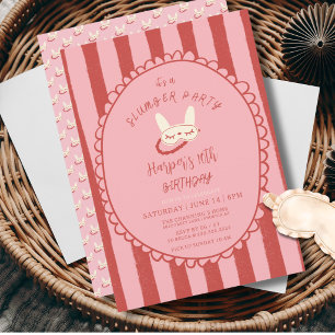 Invitation pyjama party veille d'anniversaire fille adolescen