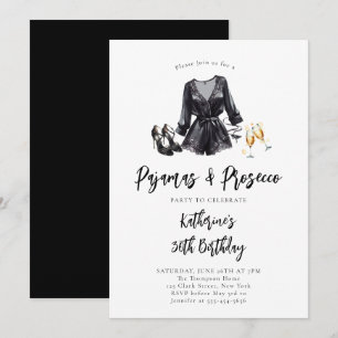 Invitation Pyjama Prosecco Soirée Pyjama Chic 30e Anniversair
