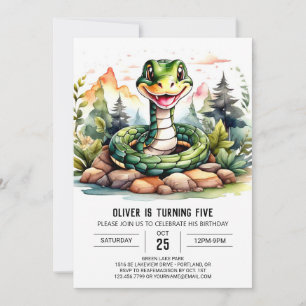 Invitation Python en ligne fête d'anniversaire pour enfants