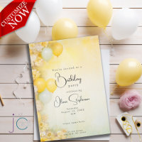 QR Anniversaire Vivid Citron jaune Floral