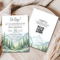 QR Code Adventure commence Baby shower de bois