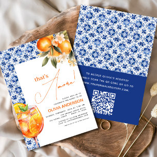 Invitation QR Code c'est Amore Spritz Fête des mariées
