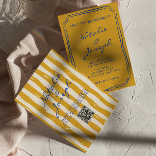 Invitation QR Code Italien Main Écrits Mariage