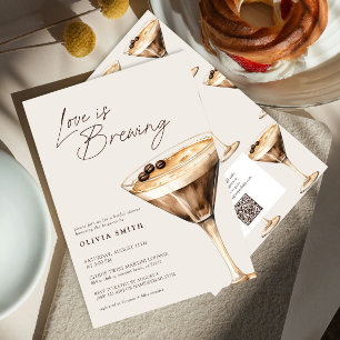 Invitation QR Code Love brasse Espresso Martini Douche