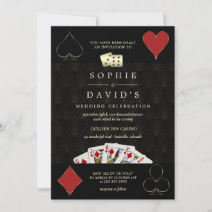 Invitation QR Code Luxe Casino Vegas Poker Mariage