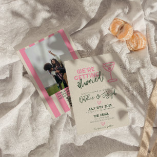 Invitation QR Code manuscrit Whimsical Summer Photo Mariage