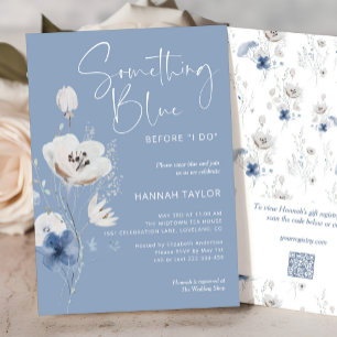 Invitation QR Code quelque chose de bleu avant de faire Fête