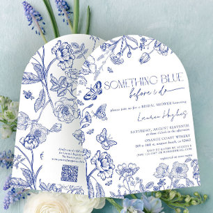 Invitation QR Code quelque chose de bleu avant de faire Fête