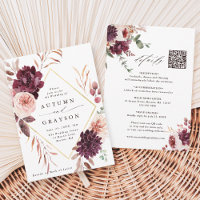 QR Code Tout en un Automne Romance Mariage
