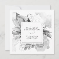 *~* QR RSVP AR12 Floral Simple Mariage tamisé